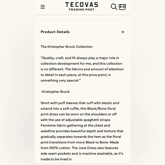 NWT! Tecovas x Kristopher Brock The June dress - Picture 7 of 10